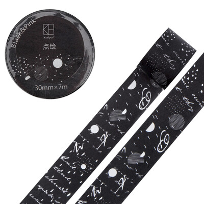 

Kinbor hand book&paper tape 20mm7m hand book sticker decorative tape Black pink - plaster DTB64332