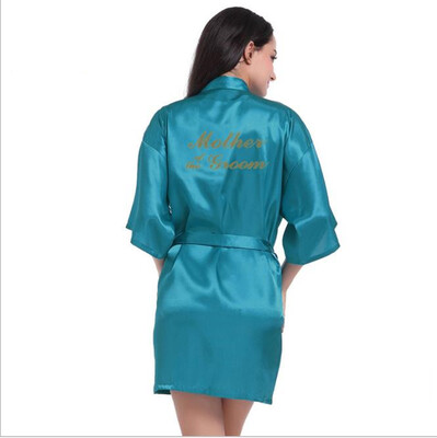 

Mother of the Groom Robe Wedding Silk Satin Dressing Gown Sleepwear Bathrobe New