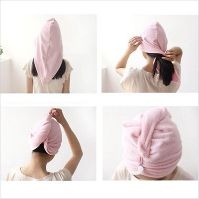 

Быстрое сухое микроволокнистое полотенце для волос Magic Drying Turban Wrap Hat Cap Bathing