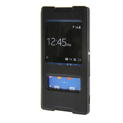 

MOONCASE Sony Xperia Z4 чехол для View Leather Flip Pouch Bracket Back Cover Black