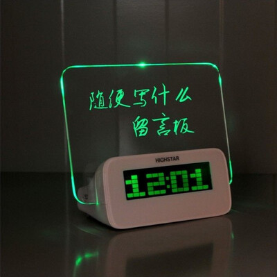 

MyMei Digital Message Board Clock Alarm Temperature Calendar Timer LED Light 2 Colors
