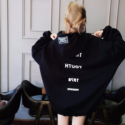 

Women Loose Plus Size Harajuku Hoodies Letter Print Long Sleeves Oversized Sweatshirt And Pullovers Kawaii Bts Kpop Clothes