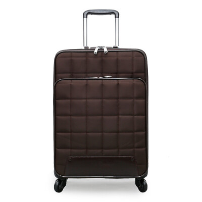 

162024 inch Travel Suitcase BagWomen Trolley Case Fashion Rolling Luggage BagsMen Square grid Commercial Box with 4 wheels