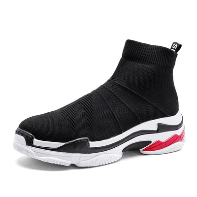 

2018 Spring New Sports Shoes High Mens Casual Running Shoes Socks Shoes