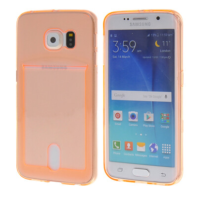 

MOONCASE чехол для Samsung Galaxy S6 Flexible Soft Gel TPU Silicone Skin Slim Durable With Card Slot Cover Orange