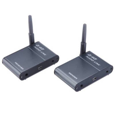 

Universal 2.4GHz Stereo Wireless Speaker Adapter Transmitter+Receiver Set 50M EU