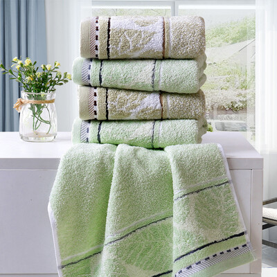 

Gold towel home textile cotton high&low hair satin towel two green green 2 90g strip 70 34cm