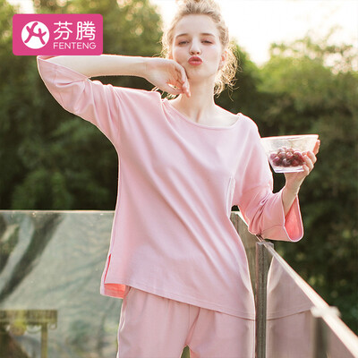 

Fenton home service womens head ice cream pajamas knitted long-sleeved suit X98931749 Baolan