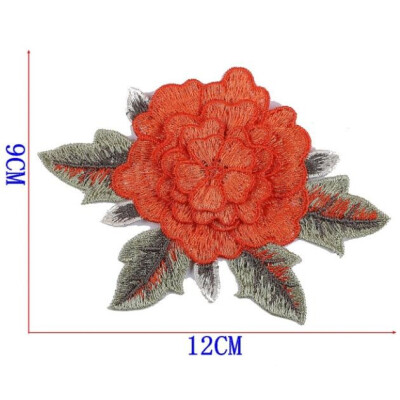 

1 Pcs New Brand 3D Patches Big Red Rose Flower Embroidered Patch DIY Iron On Sew On Fabric Repair Clothing For Wedding Patches