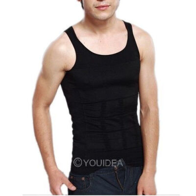 

Mens Body Slimming Tummy Shaper Vest Belly Waist Girdle Shirt Underwear Shapewea