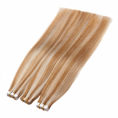 

Bhf Hair Tape Human Hair Extension 100 Brazilian Virgin Remy 7A Straight Mix Pu Tape Hair 20PcsPack 40GPack