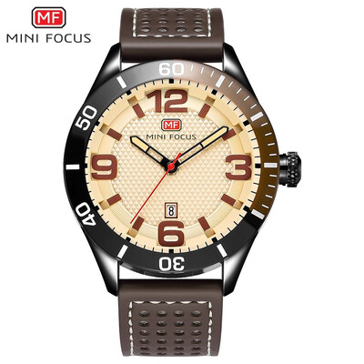 

MINI FOCUS Fashion Sports Leather Strap Men Quartz Watch MF0155G