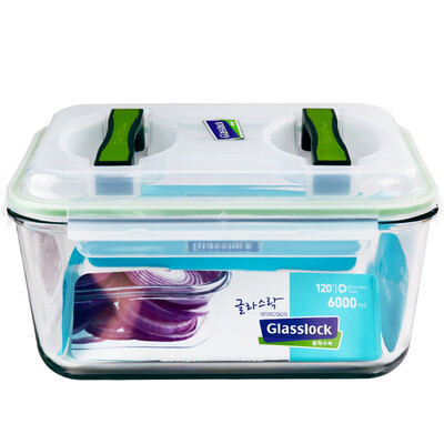 

【Jingdong Supermarket】 Sanguang Cloud glasslock Korea imported tempered glass lunch box microwave oven bowl preservation box sealed lunch box MHRB450 / 4500ml