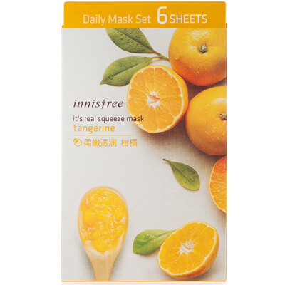

Innisfree (Innisfree) действительно экстракционной Xianrun маска - Citrus 20мл * 6 (увлажняющий питательный сна Radiance для ухода за кожей)