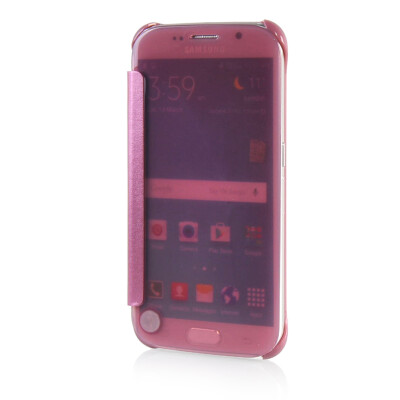 

MOONCASE Soft Silicone Gel + Side Flip Pouch Hard Shell Back Case Cover for Samsung Galaxy S6 Pink