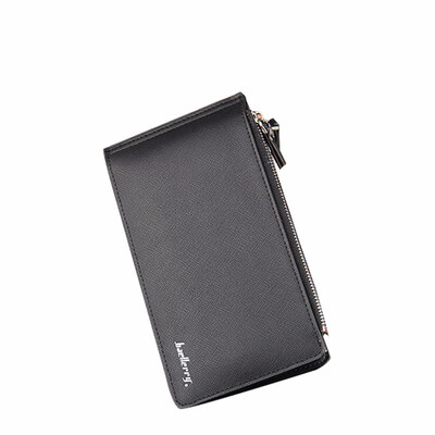 

Shozafia Mens Long Zipper Ultra thin Wallet