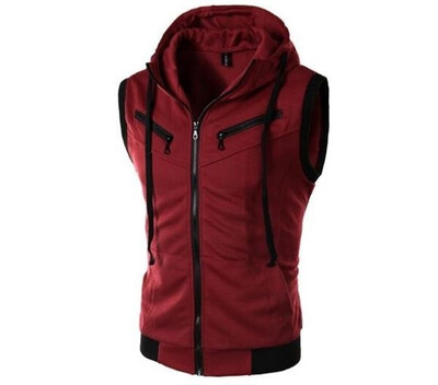 

Autumn New Mens Casual Vest Nouveau Manteau De Gilet De Chandail à Capuchon Des Hommes