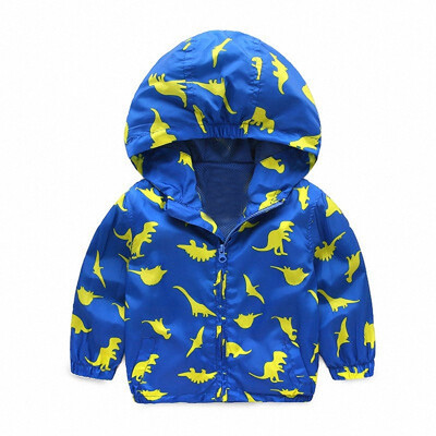 

0-120cm Cute Dinosaur Children Coat Kids Jacket Boys Outerwear Coats Active Boy Windbreaker Baby Clothes Clothing