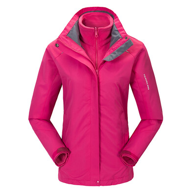 

Jingdong self-operated Fugui bird FUGUNIAO couple models three-in-one jacket waterproof warm hooded detachable two-piece suit D855 female models rose red XL