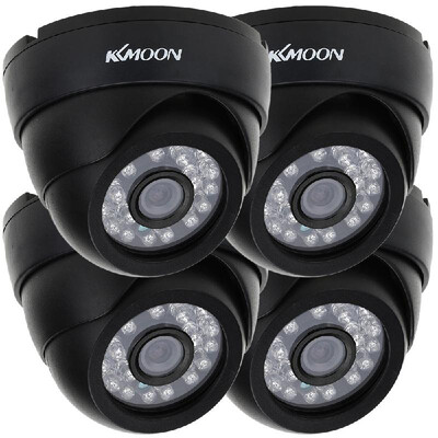 

KKmoon 4PCS Lot 720P CCTV Camera Security Kit 4pcs 60ft Video Cable IRCUT Home Surveillance NTSC System