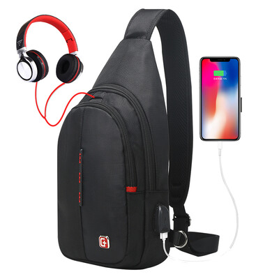 

SWISSGEAR Mens Chest Bag Business Shoulder Messenger Bag Waterproof Outdoor Sports Fashion Boys Small Pockets iPad Mini Casual Backpack SA-9360III mini Black