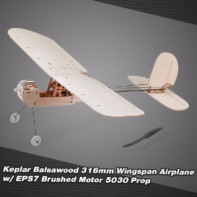 

Keplar Balsawood 316mm Wingspan Biplane Warbird Aircraft Light Wood Airplane Kit W EPS7 Brushed Motor 5030 Prop