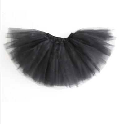 

Buebos Ninos Free shipping 3 layers tulle skirts girl gauze tutu skirts with black elastic waist fashion petticost, retail, wholesale