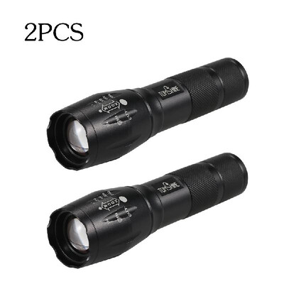 

2pcs TomshineTactical LED Flashlight 5 Lighting Modes Handhold Zoomable IP44 Water Resistance