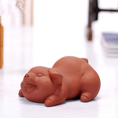 

Ceramic pig feng shui ornaments lucky home accessories cute crafts tea pet furnishings