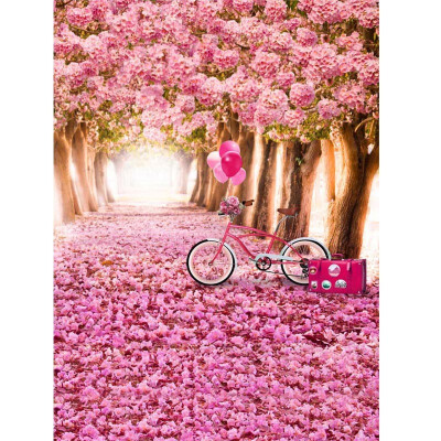 

Pink Blossom All Photo Backdrop 57FT Vinyl Fabric Cloth Digital Printing Photo Background s-598