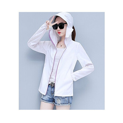 

Womens skin clothing sunscreen clothing female temperament slim slimming UV short coat fat MM large size womens windbreaker wome