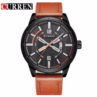 

Curren luxury brand quartz watch Casual Fashion Leather watches reloj masculino men watch free shipping Sports Watches 8211