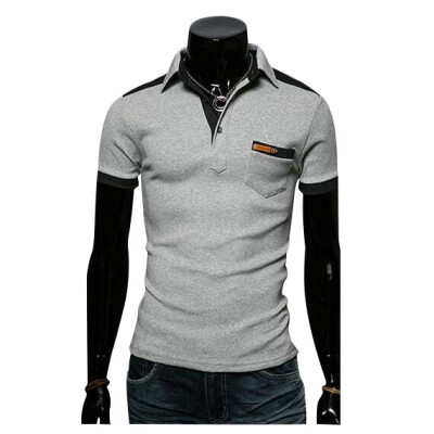 

Zogaa New Mens Polo Shirt Fashion Contrast Color Slim