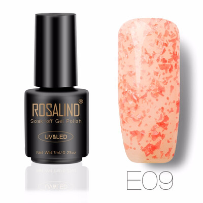 

ROSALIND Gel 1S SNOWFLAKE 7ML Glitter 24 Color Nail Gel Polish LED UV glitter Gel Varnish Soak Off Base Top Coat Needed Nail Art