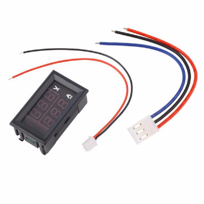 

New DC1-100V 10A Digital Double Color Blue & Red LED Display Voltmeter Ammeter Voltage Current Indicator Home Use Tool