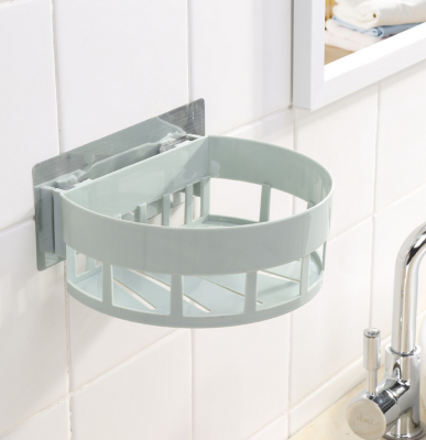 

No trace bathroom rack Non perforated semicircle storage basket for hanging toilets