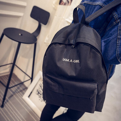 

Fashionable New Letter Canvas Backpack for Girl Travel Backpack Couple Backpack