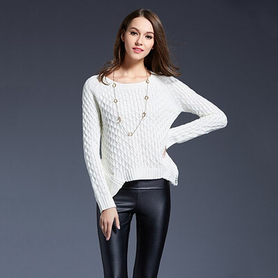 

PREISEI Autumn Winter New Women Knitted Sweater Pullovers Slim Casual Irregular O-neck Long Sleeve Knitwear Pullovers Shirt Coat