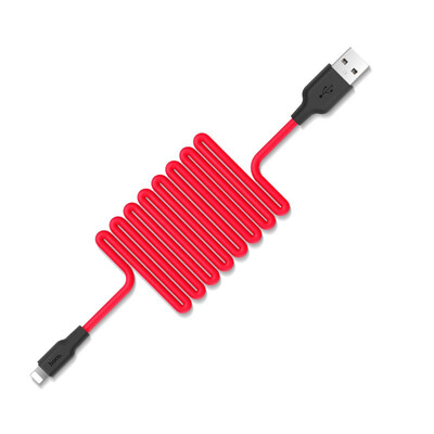 

HOCO Silicone Charging USB Cable for iphone X 8 7 6 Plus for Apple Lightning iPhone iPad Charger Fire resistance good hand feel