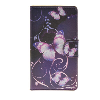 

MOONCASE Flower style Leather Side Flip Wallet Card Slot Stand Pouch ЧЕХОЛ ДЛЯ Microsoft Lumia 435