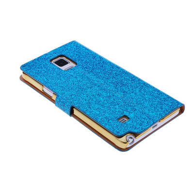 

BLUE Flip 1 pcs Stand for note 4 case cover Wallet Fashion