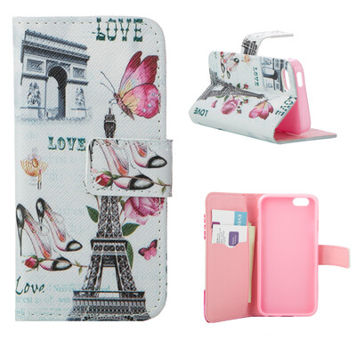 

MOONCASE Case for iPhone 5G / 5S Flip PU Leather Fold Wallet Card Slot Kickstand Back Case Cover [Pattern series] /a09