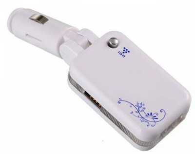 

для iPhone 4s 4 iPod автомобиля зарядное устройство колыбелей очистителя воздуха под пулей горячая 2usb белый