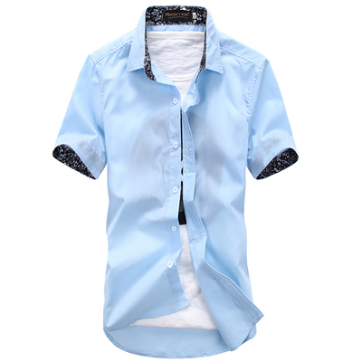 

Zogaa Summer New Korean Men's Shirt Slim Short Sleeve