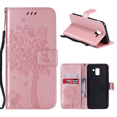 

MOONCASE Samsung Galaxy J6 Embossed Cat&Bark Cover - Rose Gold