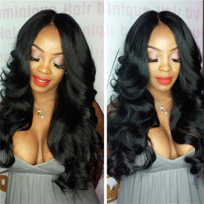 

7A Indian Virgin Hair 3 Bundles Body Wave Hair Weave Extensions Unprocessed Human Hair Bundle Deals Soft&Bouncy 1B Color