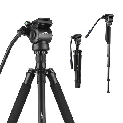 

Andoer A 618 180cm 71" Multi functional Camera Tripod Video Monopod with Hydraulic Damping Head Support Low Angle Macro Panoramic