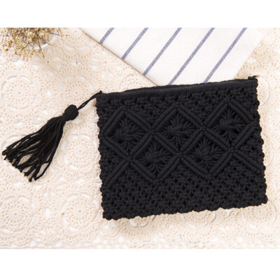 

SMOOZA 2018 new Knitted Women Envelope Hasp Beach Bag Clutch Elegant Female Braided Handbag Envelope Hasp Beach Bag For Ladies