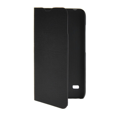 

MOONCASE Slim Leather Side Flip Wallet Card Slot Pouch with Kickstand Shell Back чехол для Huawei Ascend Y550 Black