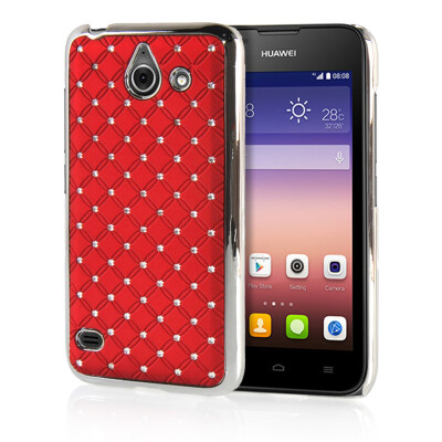 

MOONCASE Hard Chrome Plated Star Bling Back ЧЕХОЛ ДЛЯ Huawei Ascend Y550 Red